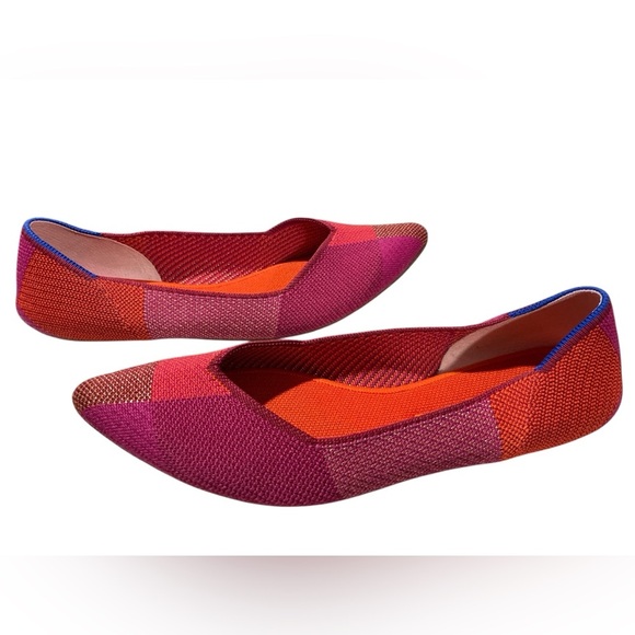 Rothy's Retired The Point Metallic Pomegranate Ballet Flat size 9.5 - Picture 2 of 4